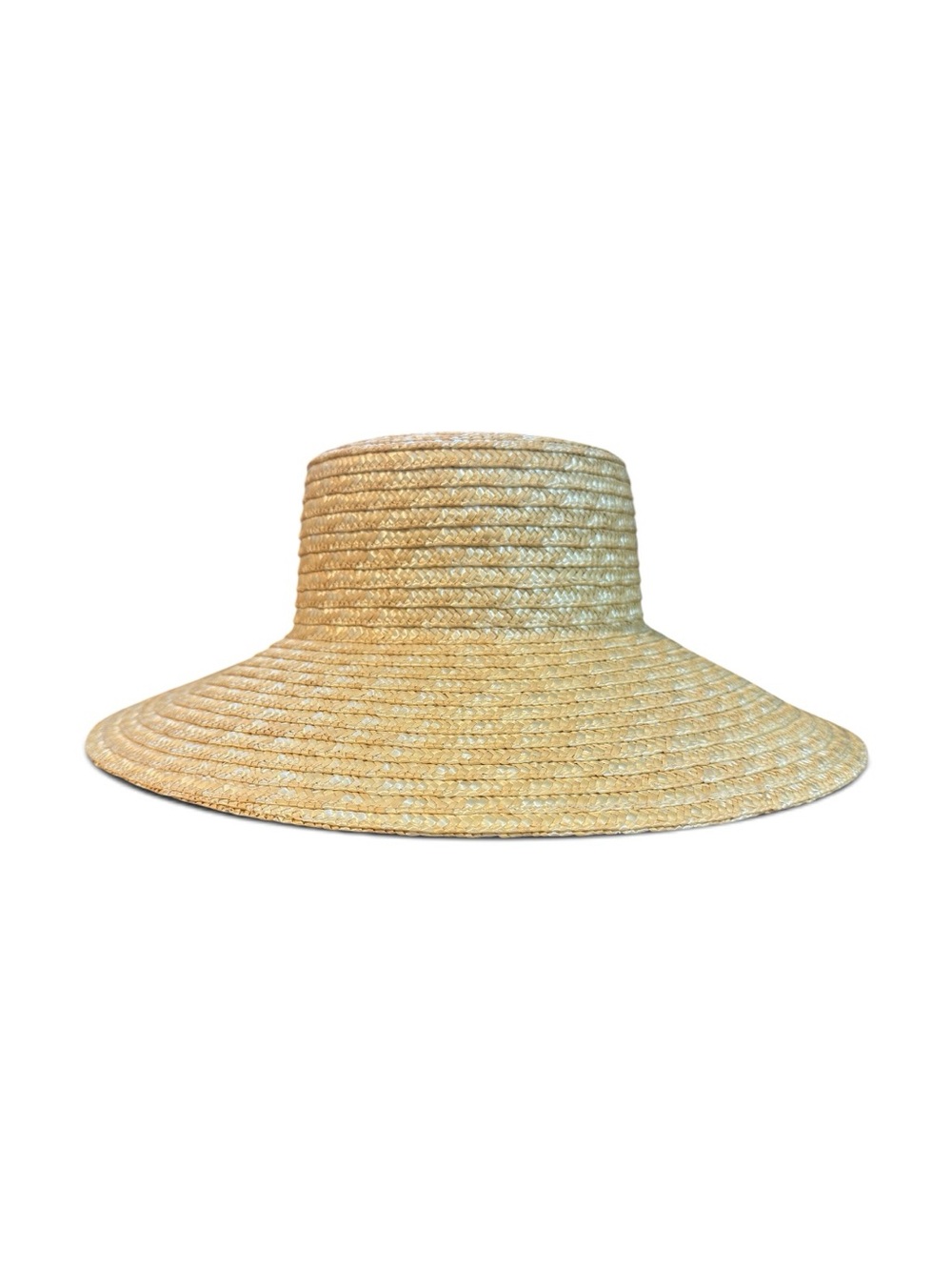 Wide-Brim Straw Sun Visor Hat in Natural